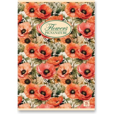 PIGNA Nature Flowers A4 šitý linkovaný náhodný motiv – Zboží Dáma