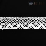 Krajka paličkovaná 40mm bílá – Zboží Dáma