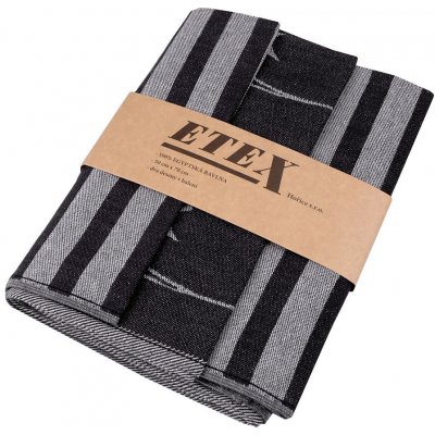 Prima obchod Utěrka z egyptské bavlny barva 11 černá 50 x 70 cm 3 ks – Zboží Mobilmania
