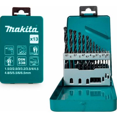 MAKITA D-54075 Sada vrtáků do kovu HSS-R 1,5-6,5mm, 13ks – Sleviste.cz