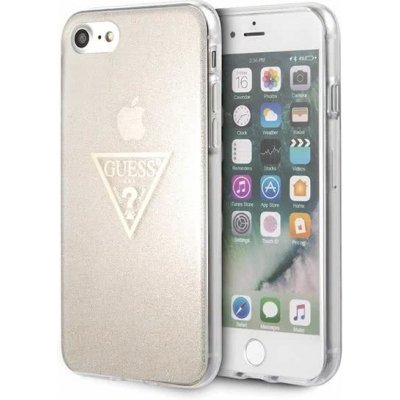 Pouzdro Guess iPhone 7/8/SE 2020 hard case Glitter Triangle zlaté – Zboží Mobilmania