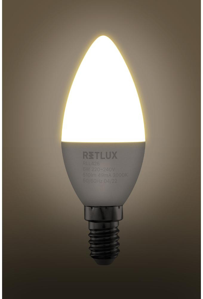 Retlux RLL 426 C37 E14 candle 6W WW