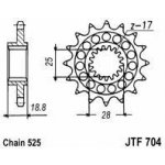 JT Sprockets JTF 704-15RB | Zboží Auto