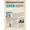 Přání Narozeninové noviny 1958 s vlastním textem a fotografií S fotografií