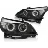 Přední světlomet Tuning Tec Přední světla BMW E60/E61 03-07 ANGEL EYES CCFL ČERNÉ LED BLINKR