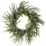 Autronic Věnec zelený 60 cm eukalyptus a jehličí PRZ4112 Zelená, Plast – Hledejceny.cz