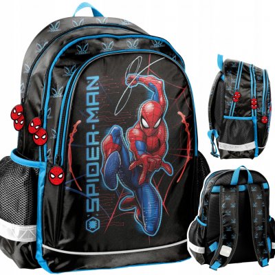 Paso batoh vícekomorový Spiderman červená modrá vícebarevná 22 l černá – Zboží Mobilmania