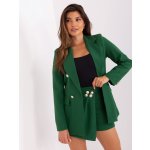 Italy Moda elegantní komplet saka a šortek dhj-kmpl-6215.27-dark green – Zboží Dáma