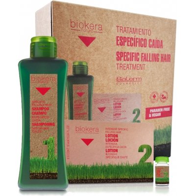 Salerm Biokera šampón 300 ml + intenzivní ampule 6x10 ml kosmetická sada proti vypadávání vlasů