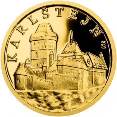 Česká mincovna zlatá mince Hrad Karlštejn 0,5 g – Zboží Mobilmania