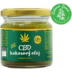 Zelená Země CBD kokosový olej 1000 mg 170 ml