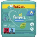 Pampers Fresh Clean vlhčené ubrousky pro děti 4 x 52 ks – Zboží Mobilmania