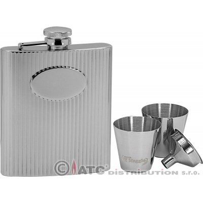 Kapesní ocelová nerezová lahev 98289 ocelová nerezová láhev s kalíšky – Sleviste.cz