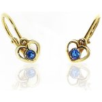 Šperky Jan Kos zlaté náušnice s modrým kamenem 31501553