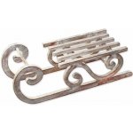 Lepaso Sáňky dřevo 50x17cm bílá patina 792294 – Zboží Dáma