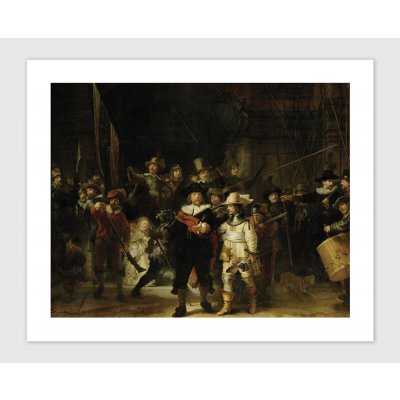 Noční hlídka - Rembrandt van Rijn Bílý okraj: okraj 5 cm – Zboží Dáma