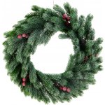 Home Styling Collection Vánoční věnec s jeřabinami a sněhovým efektem, 42 cm zelený – Hledejceny.cz