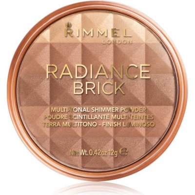 Rimmel London Radiance Brick pudrový a rozjasňující bronzer 002 Medium 12 g – Zbozi.Blesk.cz