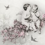 ubrousky na decoupage 3vrstvy 33*33cm Angelic Chic 1ks