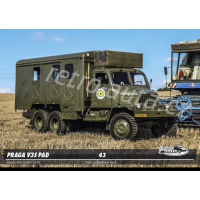 Pohlednice TRUCK č. 43 - PRAGA V3S PAD – Zboží Dáma