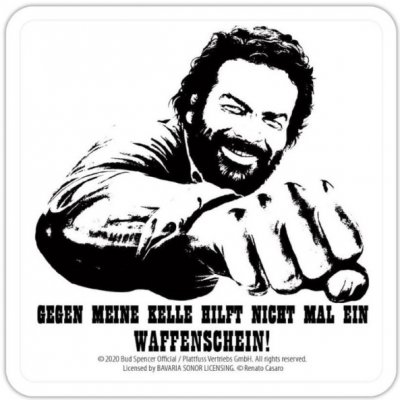 Bud Spencer a Terence Hill Podtácek Bud Spencer Kelle 10x10cm – Zbozi.Blesk.cz