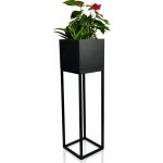 Flexistyle Stojan na květiny Fiorino Loft Antracit 22 x 22 x 80 cm – Zboží Dáma