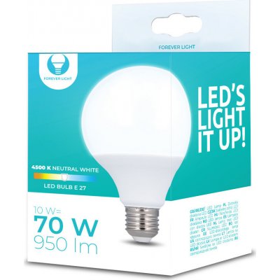 Forever Led žárovka E27 10W 4500K GLOBE G95 – Hledejceny.cz