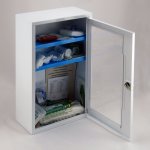 VMBal LKT kovová lékarnička s náplní Standard a průhlednými dvířky 460 x 300 x 140 mm bílá – Zboží Dáma