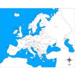 Montessori kontrolní mapa Evropa Nová s popisky – Hledejceny.cz