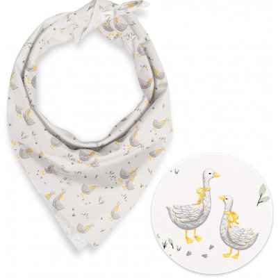 Biante dětský bavlněný šátek Sandra SA-585 Šedé husičky na bílém – Hledejceny.cz