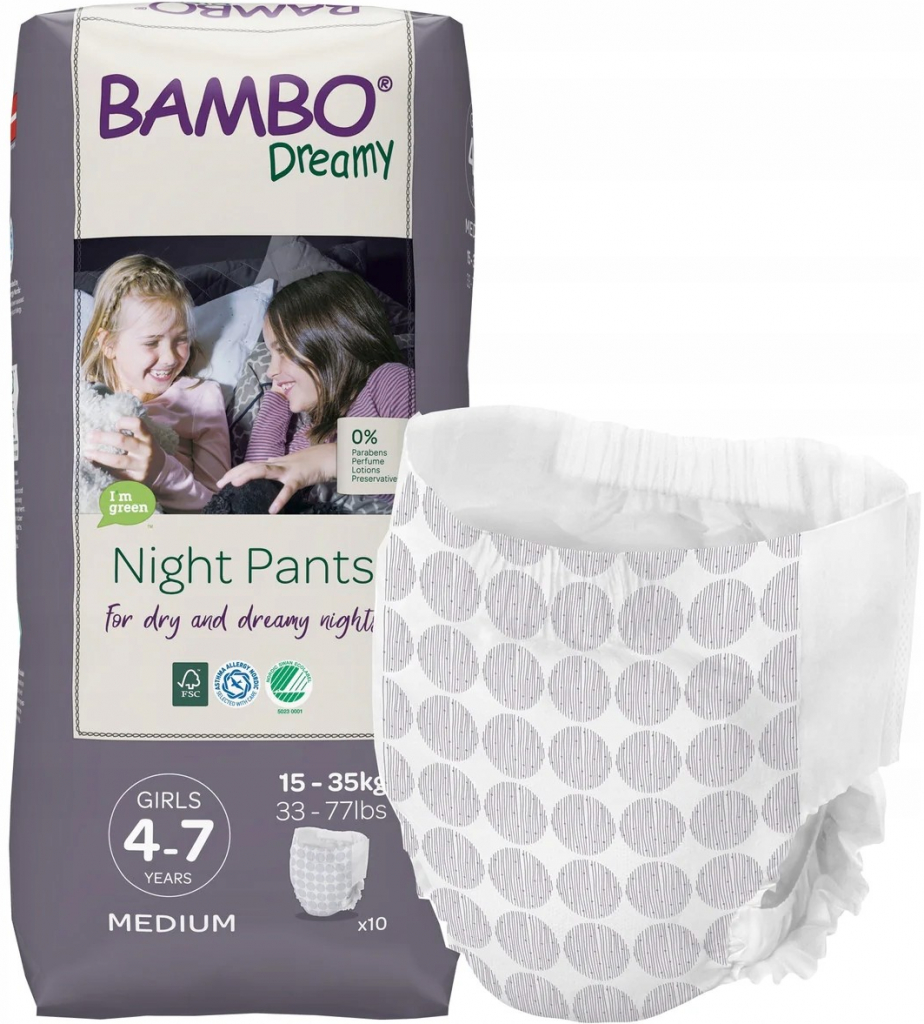 Bambo Dreamy Night Pants 4-7let Girl 15-35 kg 10 ks