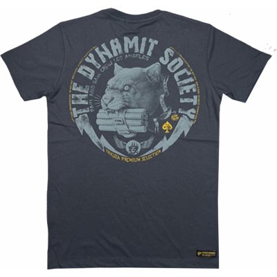 Yakuza Premium Selection tričko Yakuza Premium 3802 Born to Burn The Dynamit Society tmavě šedé – Hledejceny.cz