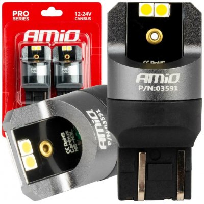 LED žárovky CANBUS PRO series 7443 W21/5W 4x3030 SMD White 12/24V AMIO-03591 – Hledejceny.cz