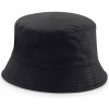 Klobouk Beechfield Oboustranný keprový klobouček s prošívanými očky černá šedá světlá