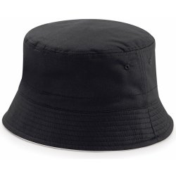Beechfield Oboustranný keprový klobouček s prošívanými očky černá šedá světlá