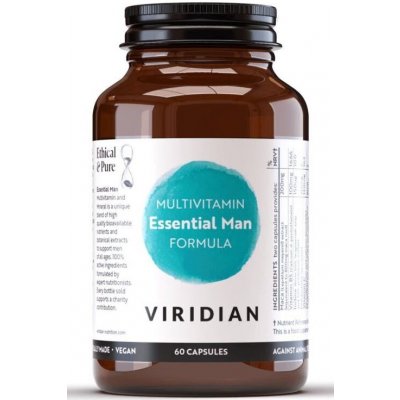 Viridian Essential Man Formula Vitamínový a minerálový komplex pro muže 60 kapslí – Hledejceny.cz