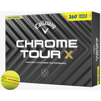Callaway Chrome Tour X Triple Track 360 žluté 12 ks – Hledejceny.cz