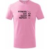 Dětské tričko Fitness Eat Sleep Repeat Tričko dětské bavlněné Růžová