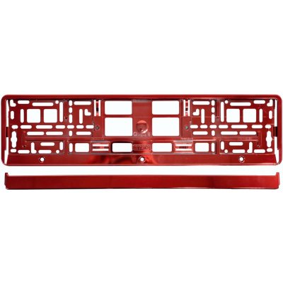 COMPASS Podložka pod SPZ RED metallic | Zboží Auto