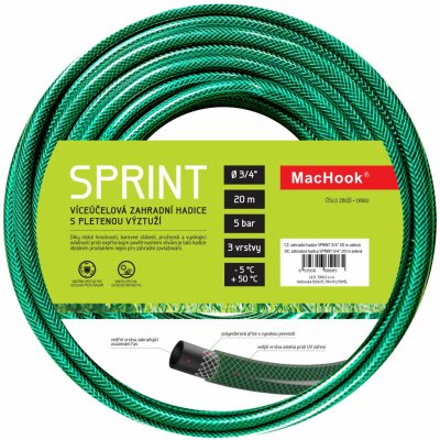 MacHook 13862 SPRINT 3/4" 50 m zelená – Zboží Mobilmania