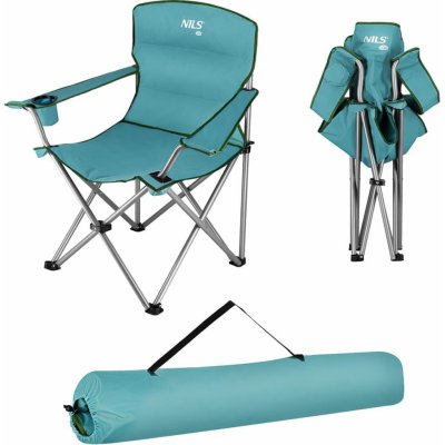 Skládací židle NILS Camp NC3079 šedá-modrá – Hledejceny.cz