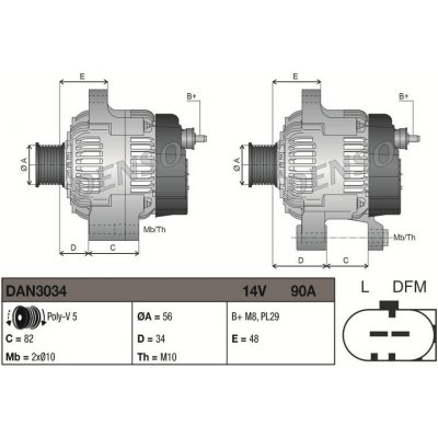 Alternátor DENSO DAN3034 | Zboží Auto