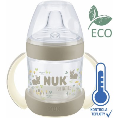 Nuk for Nature lahvička na učení s kontrolou teploty hnědá 150ml – Zbozi.Blesk.cz