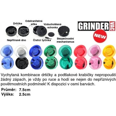 GrinderVac podtlaková přenoska s drtičkou různé barvy – Zboží Dáma GrinderVac podtlaková přenoska s drtičkou různé barvy – Zboží Dáma