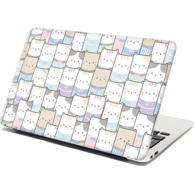 Sablio Samolepka na notebook Kreslená koťátka - 29x20 cm – Zboží Živě