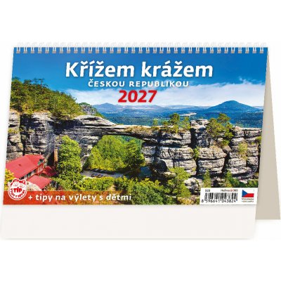 stolní Křížem krážem Českou republikou 22,6cm x 13,9cm, S23-27 2027 – Zboží Mobilmania