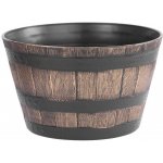 Strend Kvetináč Pro Woodeff, 39x23 cm, zlatý, efekt dreva – Zboží Mobilmania