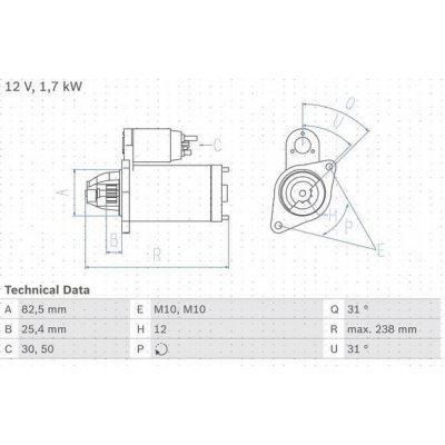 BOSCH 0 986 021 360 Startér (0986021360) – Zbozi.Blesk.cz