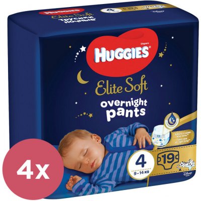 HUGGIES Elite Soft Pants OVN 4 4x 19 ks – Zboží Mobilmania
