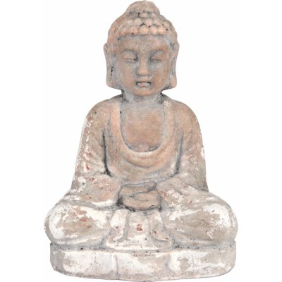 Dekorativní soška sedícího Buddhy Minimalist Zen 29,5 cm béžová – Zboží Mobilmania